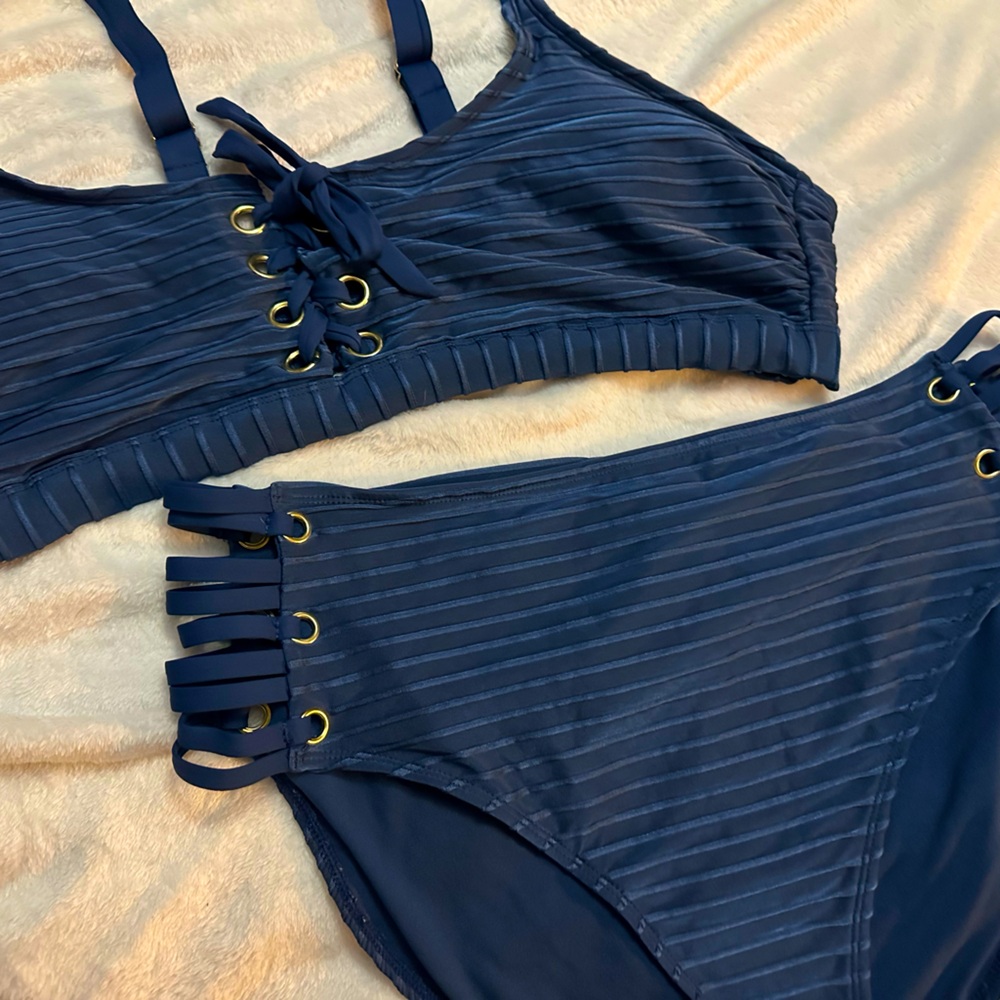 Xl 2 piece bikini navy